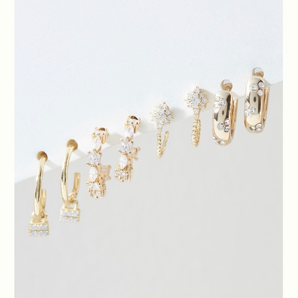 Anthropologie Jewelry - Anthropologie Josie Earring Set of 4 NWT Gold